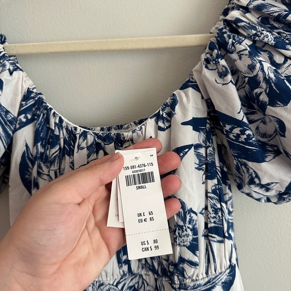 Abercrombie & Fitch Ruched Puff Sleeve Mini Dress - Picture 11 of 12